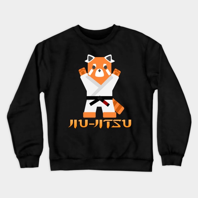 Jiu-Jitsu Red Panda -Black Belt- Crewneck Sweatshirt by TheConcernedPanda